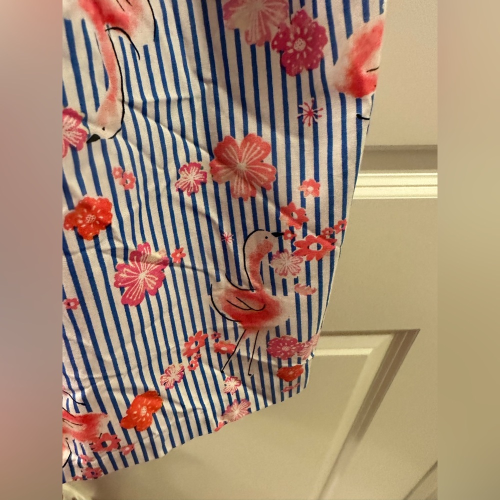 Bonnie Jean girls 6X dress with flamingos. Cute! Lined. - Picture 5 of 5